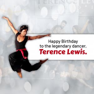 Terence Lewis Birthday event poster