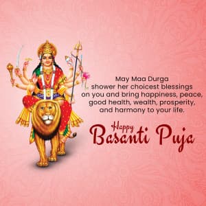 Basanti puja event poster