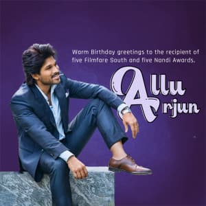 Allu Arjun Birthday event advertisement