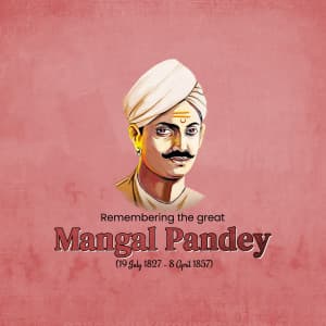 Mangal Pandey Punyatithi whatsapp status poster