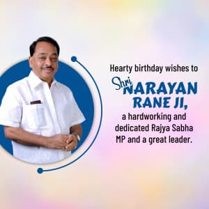 Narayan Rane Birthday marketing poster