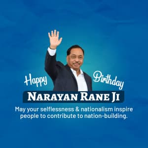 Narayan Rane Birthday graphic