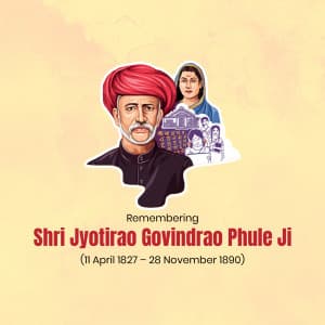 Jyotirao Phule Janmjayanti marketing poster