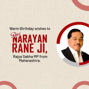 Narayan Rane Birthday creative image