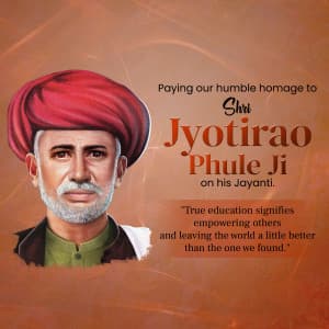 Jyotirao Phule Janmjayanti marketing flyer