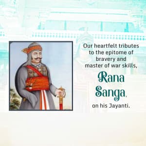 Rana Sanga Jayanti advertisement banner