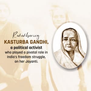 Kasturba Gandhi Jayanti Instagram Post