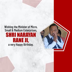 Narayan Rane Birthday Facebook Poster