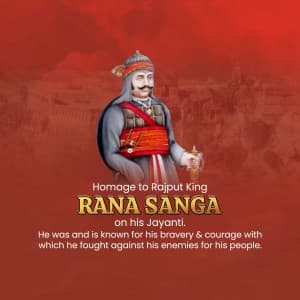 Rana Sanga Jayanti greeting image