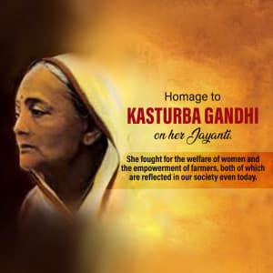 Kasturba Gandhi Jayanti event advertisement