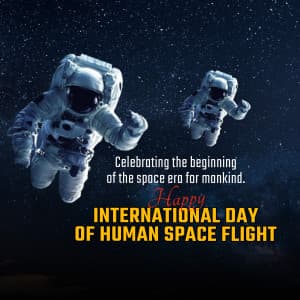 International Day of Human Space Flight greeting image