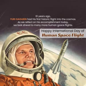 International Day of Human Space Flight marketing poster