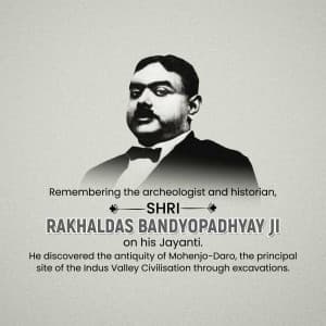 Rakhaldas Bandyopadhyay Jayanti marketing poster