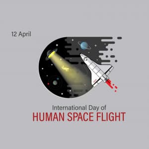 International Day of Human Space Flight marketing flyer