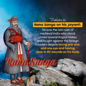 Rana Sanga Jayanti marketing flyer