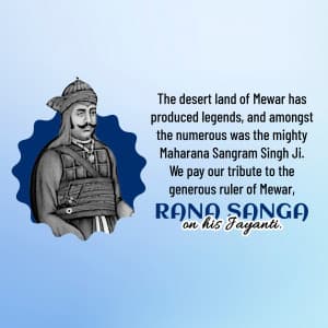 Rana Sanga Jayanti creative image