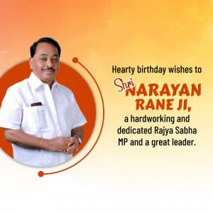 Narayan Rane Birthday event advertisement