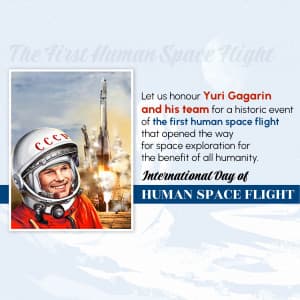 International Day of Human Space Flight Facebook Poster