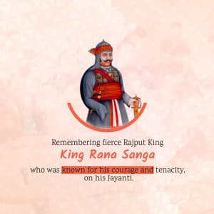 Rana Sanga Jayanti whatsapp status poster