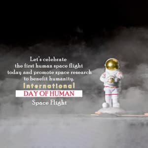 International Day of Human Space Flight Instagram Post