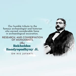 Rakhaldas Bandyopadhyay Jayanti Facebook Poster