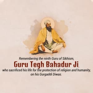 Guru Tegh Bahadur Gurgaddi Diwas graphic