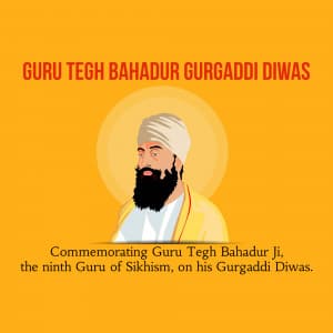 Guru Tegh Bahadur Gurgaddi Diwas Instagram Post