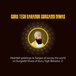 Guru Tegh Bahadur Gurgaddi Diwas poster Maker