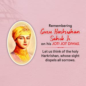 Guru Harkrishan Sahib Jyoti Jyot Diwas greeting image