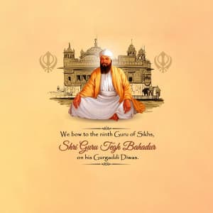 Guru Tegh Bahadur Gurgaddi Diwas event advertisement