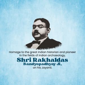 Rakhaldas Bandyopadhyay Jayanti poster Maker