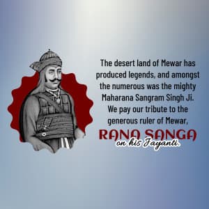 Rana Sanga Jayanti event advertisement