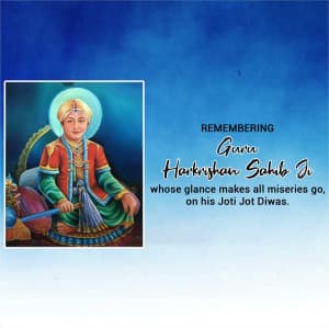Guru Harkrishan Sahib Jyoti Jyot Diwas poster Maker