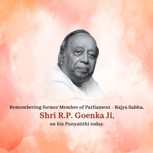 R.P Goenka Punyatithi creative image