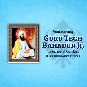 Guru Tegh Bahadur Gurgaddi Diwas ad post