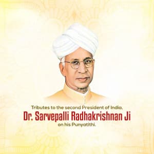 Dr. Sarvepalli Radhakrishnan Punyatithi greeting image