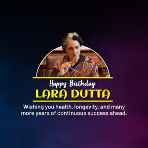 Lara Dutta Birthday flyer