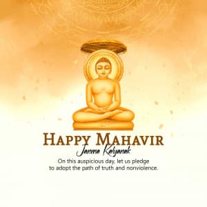 Mahavir Janma Kalyanak whatsapp status poster