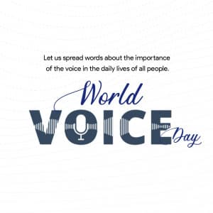 World Voice Day Facebook Poster