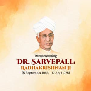 Dr. Sarvepalli Radhakrishnan Punyatithi creative image