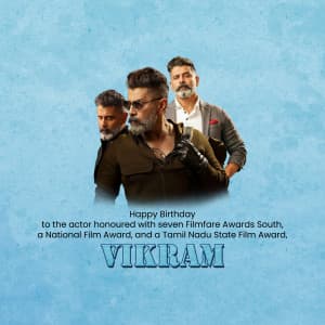 Vikram Birthday event advertisement