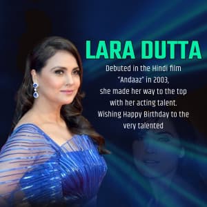 Lara Dutta Birthday poster