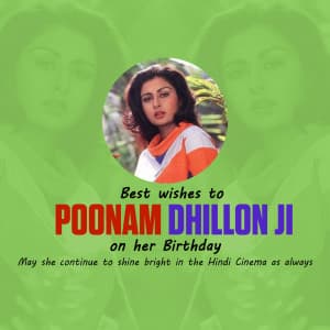 Poonam Dhillon Birthday poster Maker