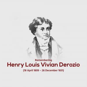 Henry Louis Vivian Derozio Jayanti poster Maker