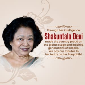 Shakuntala Devi Punyatithi Instagram Post