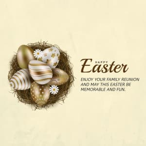 Happy Easter marketing poster