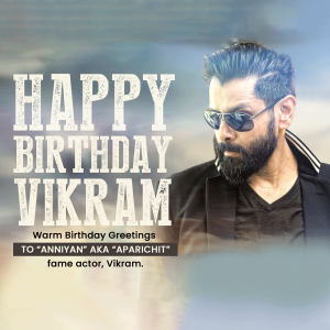 Vikram Birthday banner