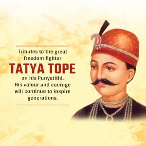 Tatya Tope Punyatithi graphic