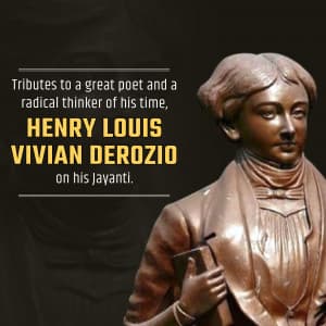 Henry Louis Vivian Derozio Jayanti flyer