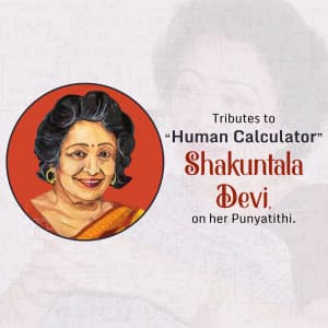 Shakuntala Devi Punyatithi graphic